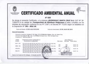 Habilitación trasnporte provincial CAA 391